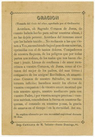 Primera imagen del registro Oración al Sagrado Corazón de Jesús