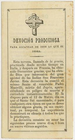 Primera imagen del registro Devoción prodigiosa para alcanzar de Dios lo que se desea