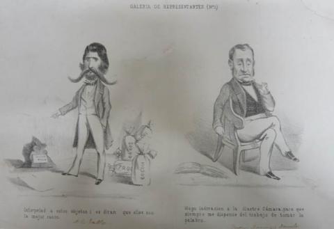 Primera imagen del registro Caricatura de Ángel Custodio Gallo y Juan Antonio Dávila