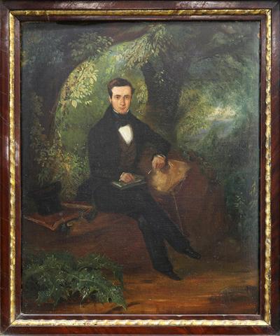 Primera imagen del registro Retrato de Don Santiago Larraín Moxó en su hacienda de Viluco