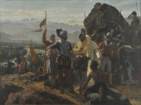 Primera imagen del registro Fundación de Santiago por Pedro de Valdivia