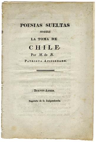 Primera imagen del registro Poesías sueltas sobre la toma de Chile