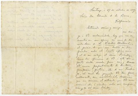 Primera imagen del registro Carta a Eduardo de la Barra por Ruben Dario