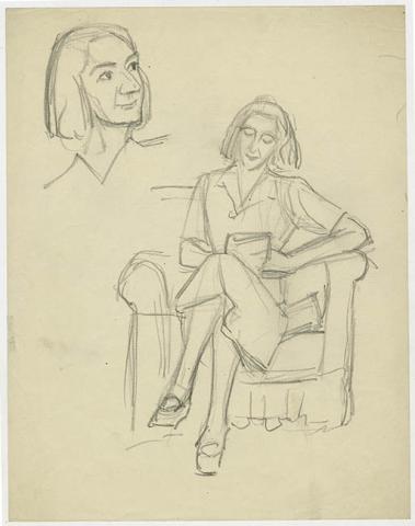 Primera imagen del registro Mujer leyendo y detalle de rostro