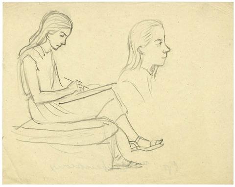 Primera imagen del registro Estudio de mujer escribiendo