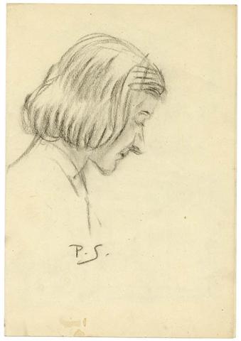 Primera imagen del registro Retrato de mujer y fachada de edificio