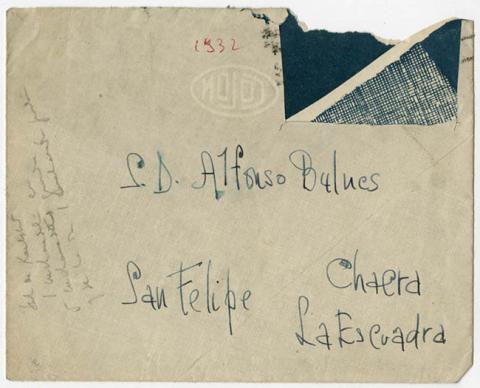 Primera imagen del registro Carta a Alfonso Bulnes