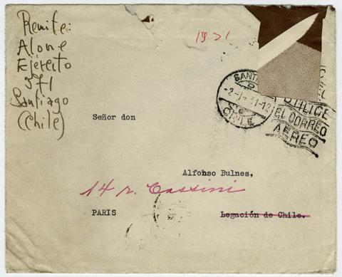 Primera imagen del registro Carta de Hernán Díaz Arrieta (Alone) a Alfonso Bulnes