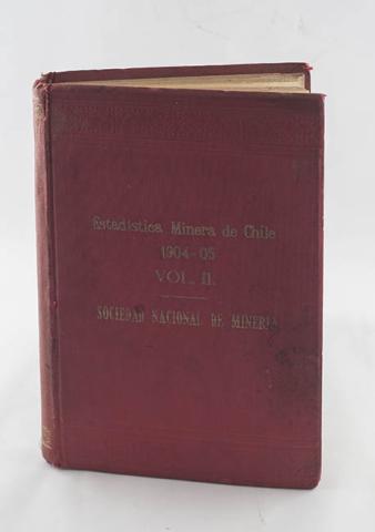 Primera imagen del registro Estadística Minera de Chile vol. II