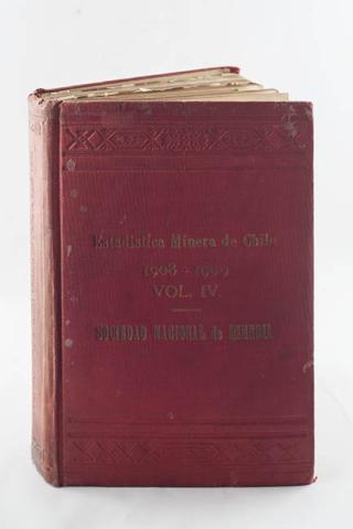 Primera imagen del registro Estadística Minera de Chile vol. IV