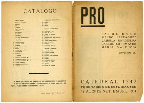 Primera imagen del registro Revista de arte Pro N°1