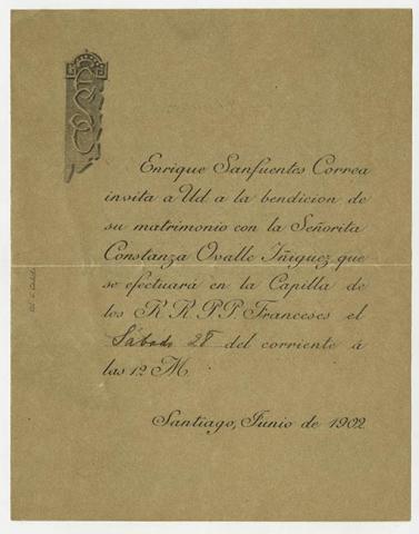 Primera imagen del registro Invitación de matrimonio de Constanza Ovalle y Enrique Sanfuentes