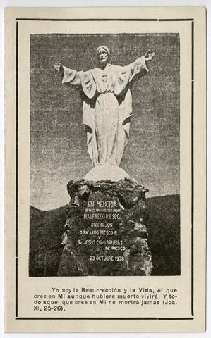 Primera imagen del registro Estampa conmemorativa del fallecimiento de Alfredo Riesco López