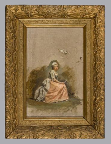 Primera imagen del registro Retrato de dama, época de Luis XVI