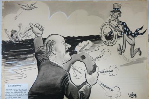 Primera imagen del registro Caricatura a Jorge Alessandri