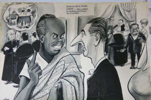 Primera imagen del registro Caricatura de la visita del Presidente de Zambia