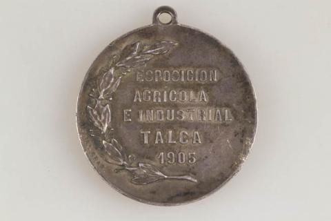 Primera imagen del registro Medalla Exposición Agrícola e Industrial de Talca