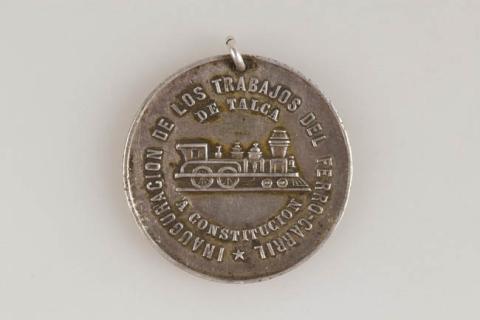 Primera imagen del registro Medalla Conmemorativa Inauguración de los Trabajos del Ferrocarril Talca a Constitución