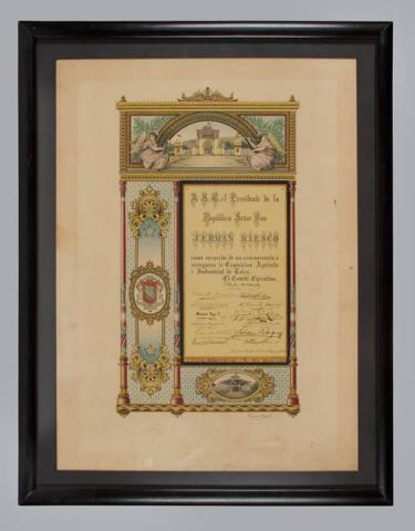 Primera imagen del registro Diploma a S.E. Don. Germán Riesco Errázuriz.
