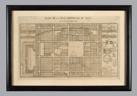 Primera imagen del registro Plano de la plaza fortificada de Talca en el sitio del año 1859