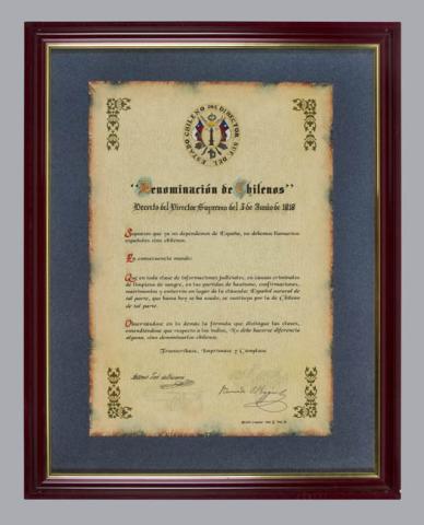 Primera imagen del registro Denominación de chilenos