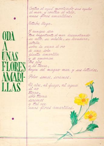 Primera imagen del registro Oda a unas Flores Amarillas