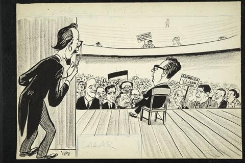 Primera imagen del registro Salvador Allende ante la Asamblea de la UP
