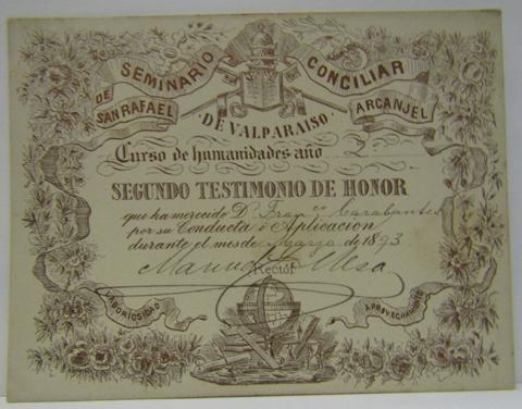 Primera imagen del registro Segundo Testimonio de Honor