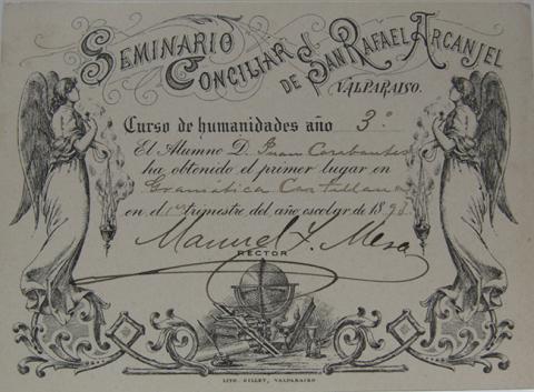 Primera imagen del registro Reconocimiento de Primer Lugar en Gramática Castellana a Juan Carabantes