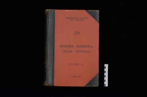 Primera imagen del registro Memoria definitiva Legal - Técnica. Copia de la documentación y de los valores legales. Sección VI, Tomo 3