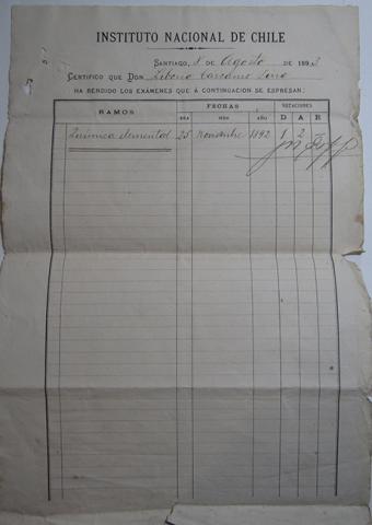 Primera imagen del registro Certificado de Estudios