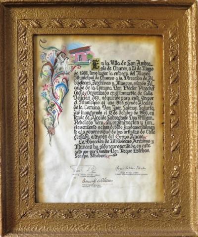 Primera imagen del registro Pergamino - Recuerdo entrega del Museo