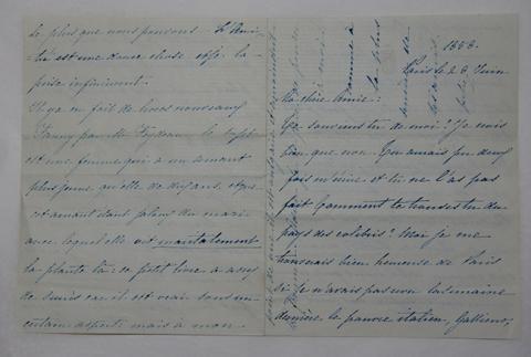Primera imagen del registro Carta a Mme. Villamil de Julie Bonaparte