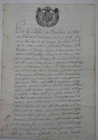Primera imagen del registro Escritura de poder a Manuel Blanco Encalada