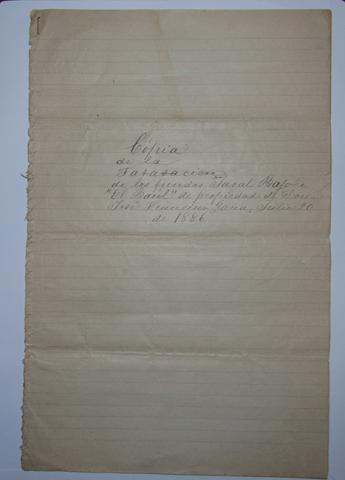 Primera imagen del registro Tasaciones de los fundos de José Francisco Gana