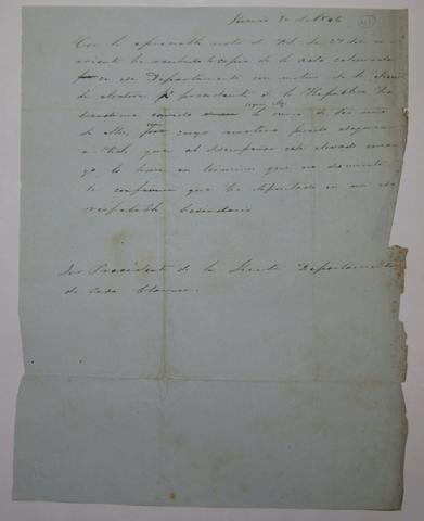 Primera imagen del registro Carta borrador sobre desempeño en cargo elección de electores para presidente de la república