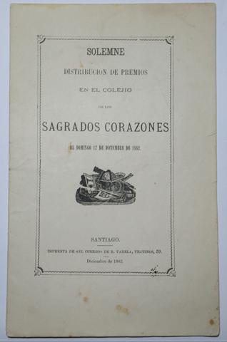 Primera imagen del registro Solemne distribución de premios en el colegio de los Sagrados Corazones