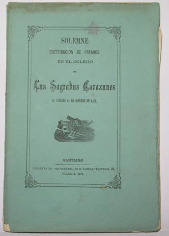 Primera imagen del registro Solemne distribución de premios en el colegio de los Sagrados Corazones