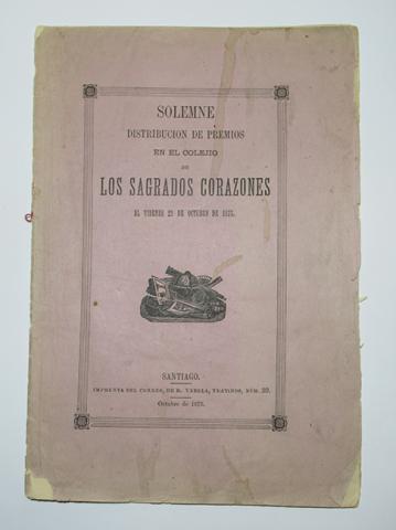 Primera imagen del registro Solemne distribución de premios en el colegio de los Sagrados Corazones