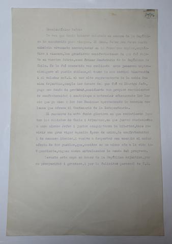 Primera imagen del registro Brindis en honor a las Repúblicas de Argentina y Chile, y por la muerte del Presidente Pedro Montt