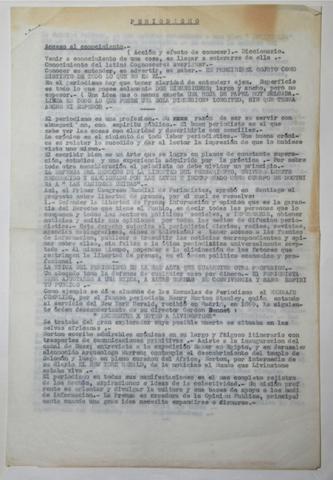 Primera imagen del registro Definiciones sobre Periodismo