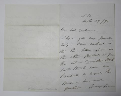 Primera imagen del registro Carta a Lord Cochrane