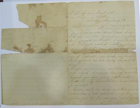 Primera imagen del registro Carta de Erasmo Escala para presentar a Pedro N. Valenzuela, quien reside en Chillán