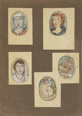 Primera imagen del registro Sin Título ( 5 medallones figuras femeninas )