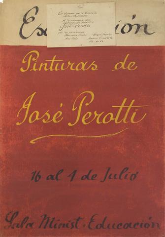 Primera imagen del registro Afiche para la exposición de las pinturas de José Perotti