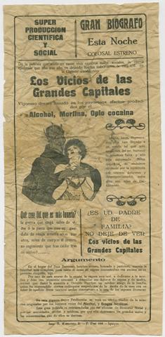 Primera imagen del registro Estreno de "Los vicios de las grandes capitales"