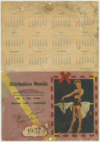 Primera imagen del registro Calendario Pin-up empresa Mademsa 1957
