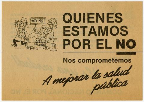 Primera imagen del registro Panfleto Quienes estamos por el NO