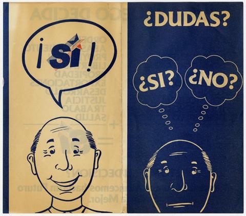 Primera imagen del registro Panfleto ¿Dudas? ¿Sí? ¿No?