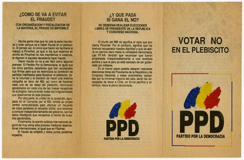 Primera imagen del registro Panfleto Votar No en el plebiscito PPD